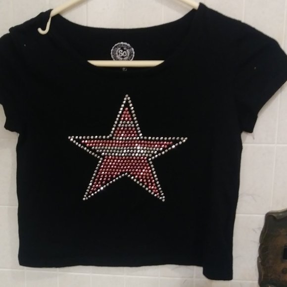 BUNDLE ๐4 for $20๐ Sparkly Pink Star Short Tee - Picture 1 of 3